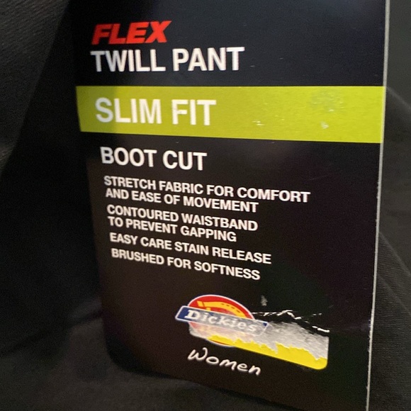 Dickies flex twill slim fit bootcut pocket black pants new size 14 and 18 - Picture 12 of 14